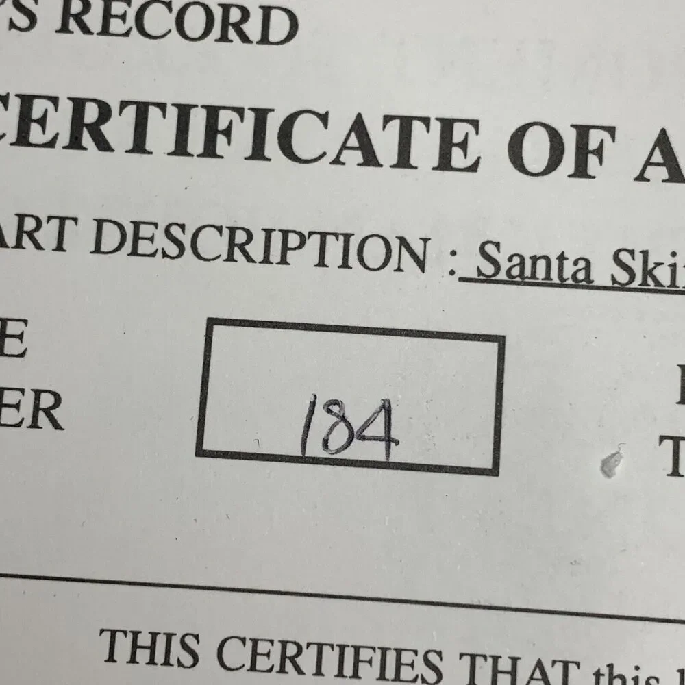 2000  David Frykman Santa On Skis With Geese Take A Gander #184/3500